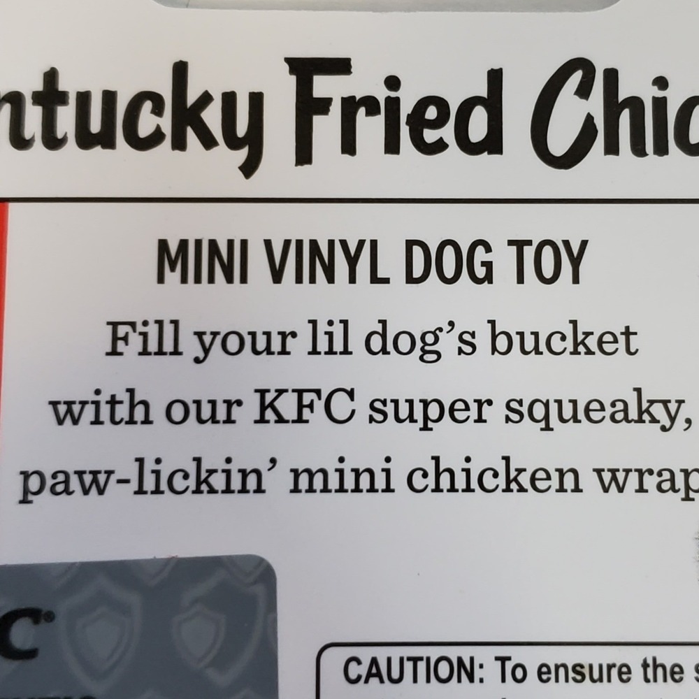KFC Kentucky Fried Chicken Mini Vinyl Squeaky Dog Toy Set Drumstick Wrap Soda - Picture 5 of 5